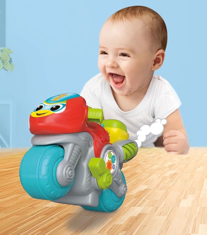 Clementoni- Marcial Moto World Interactive Baby Toy: Interactive Toy with Lights & Sounds, Educational & Fun, Learning Letters & Numbers (10+ Months)