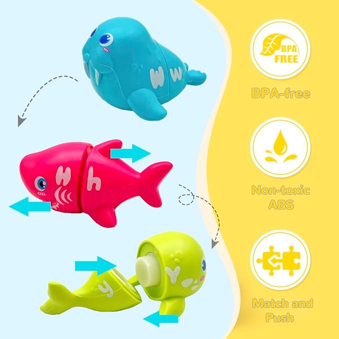 Alphabet Learning Toys, Sea Animals Color Matching Letter Game for Toddlers,Montessori Fine Motor Skills Preschool Learning Toys for 2 3 4 Years Old (26Pcs Ocean Animals)