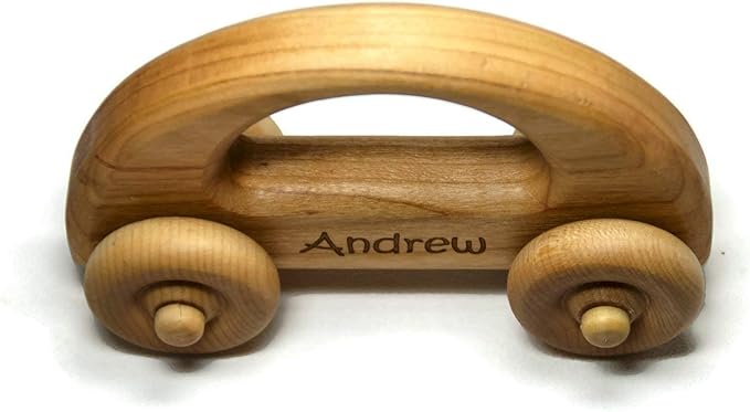 Wooden Toy Car – Handmade Natural Wood Push Car for Toddlers & Kids, Classic Gift Toy for Everyday Play