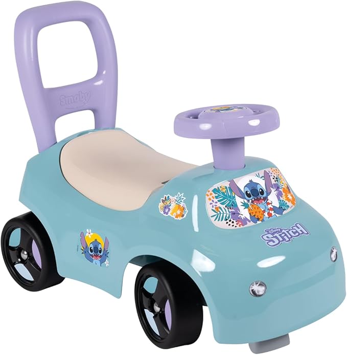Smoby - Stitch - Ride-on car - Walker - Steering wheel - Under saddle storage - From 10 months - Made in France