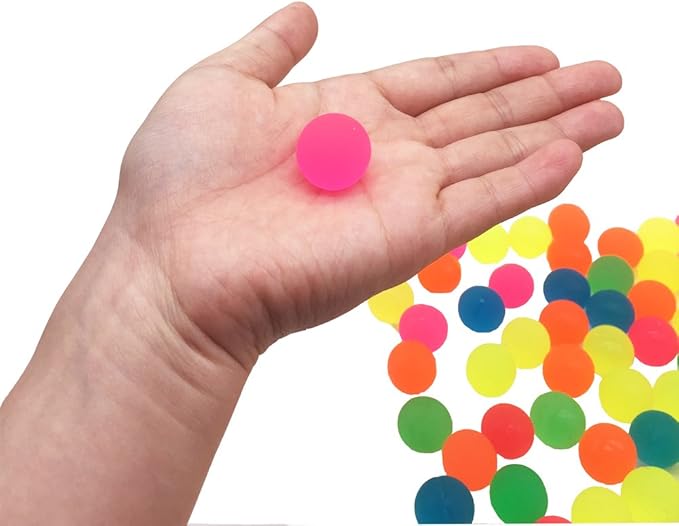 Mydio 100 Pack Bouncy Balls,Assorted Color,Solid Color High Bouncing Balls for Kids Playtime and Prize