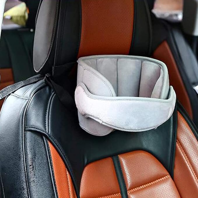 Kids Head Support for Car Seats, U-Shape Children Travel Pillow Cushion Adjustable Comfortable Sleeping Headrest Protective Neck Pillow Travel Accessories Offers Protection Safety for Kids (Grey)