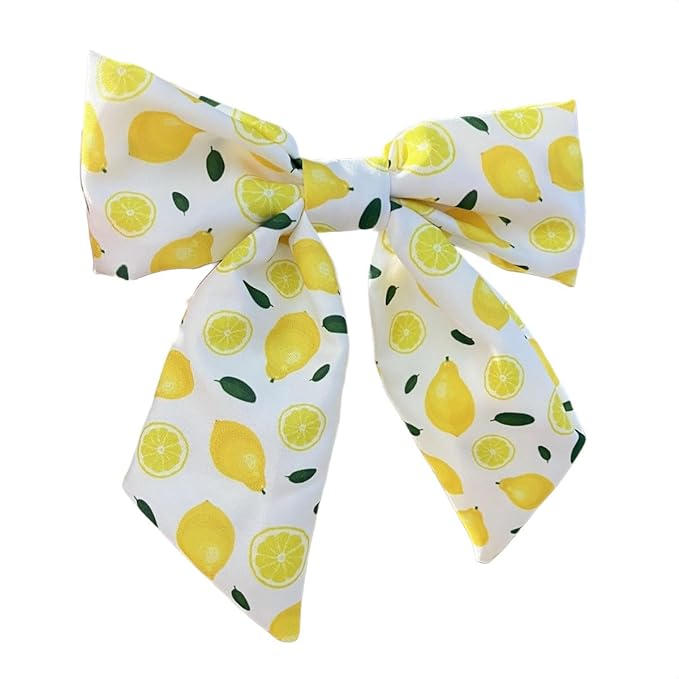 Lemon Bow Clips Baby Girls Fruits Bowknot Pin Kids Girls Yellow Lemon Hair Bow Clips BBG97 (Set-B)