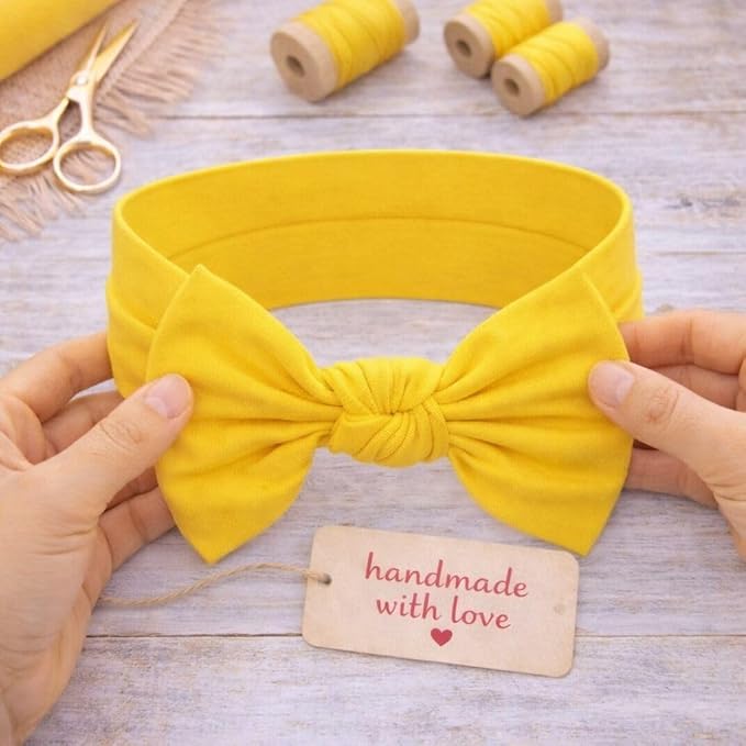 Baby Girl Headbands-Infant,Toddler Cotton Handmade Hairbands with Bows Child Hair Accessories