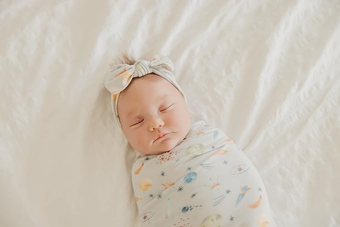 Copper Pearl Baby Bows: Stylish Headbands for Baby Girls, Premium Soft and Stretchy Baby Headbands, Perfect for Newborns, Trendy Designs - Cosmos