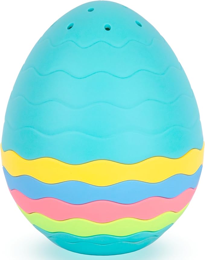 ArtCreativity Egg Stacking Bath & Pool Toys for Toddlers – 7-Piece Nesting Water Toy Set with Drainage Holes – Baby Bathtub & Pool Toy – Colorful Mold-Free Toys for Babies, Toddlers & Kids - Ages 1+