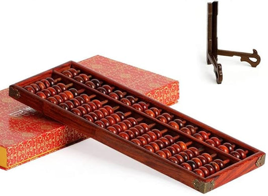 Counting Abacus Redwood Abacus Art Collection Abacus Accounting and Students Mental Abacus Desktop Decoration (Color : Brown, Size : 42 * 16.5 * 2.5cm)