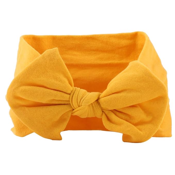 JOYOYO 16 Colors Soft Wide Turban Baby Headbands with 4.5 inches Hair Bow Headwraps for Baby Girls Infants Newborn Hair Accessories Toddlers Kids and Children