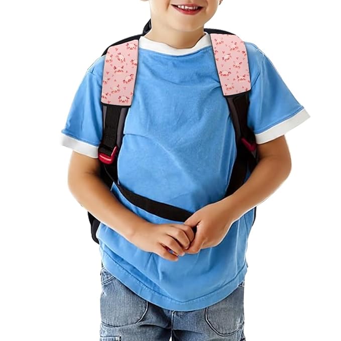Biyejit Pink Pigs Car Seat Belt Covers for Boys Girls, 2 Pack Carseat Shoulder Padding, Soft Car Seat Neck Cover, Car Seat Straps Shoulder Pads, Mermaid Stroller Strap Cover for Baby Kids