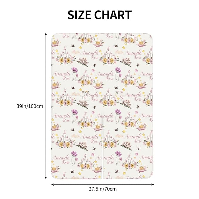 Personalized Baby Car Seat Canopy for Babies, Custom Name Baby Car Seats Covers for Girls, Opening Minky Nursing Breastfeeding Cover for Infant, Carseat Canopies for Newborn (Princess Floral)