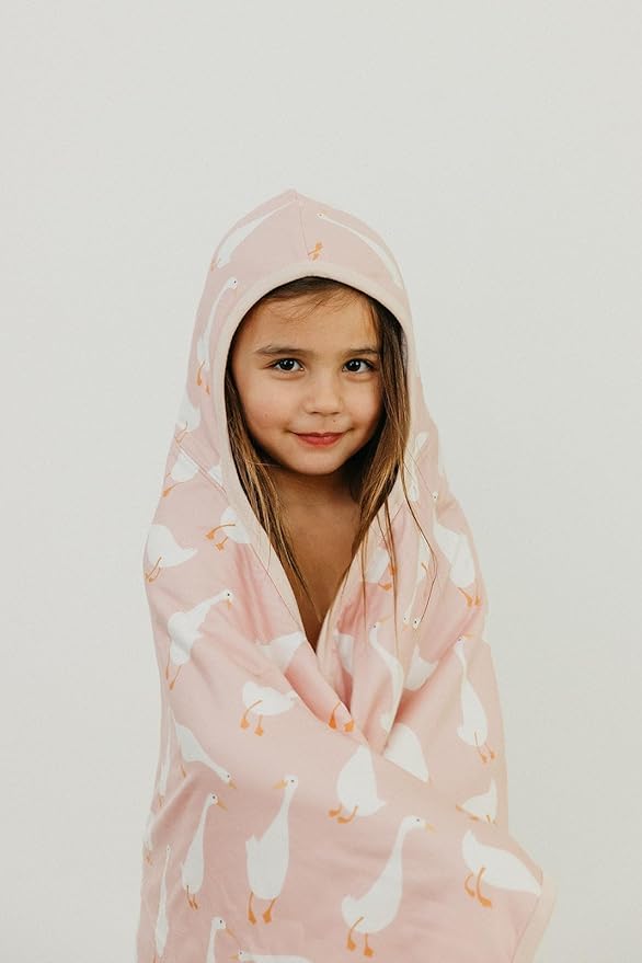 Copper Pearl Hooded Bath Towels Premium Knit/Terry Cloth Toddler Towels with Hood, Pockets, and Cool Designs - Great to Gift and Make Bath Time Fun - Big Kids Hooded Towel, Goosie