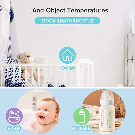 Thermometer for Adults,Touchless Digital Infrared Thermometer for Fever, Ear and Forehead Thermometer for Baby and Kids, with LCD Screen, Memory Recall, Fever Alarm (White)
