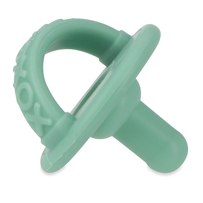 Nuby 2 Pack Silicone Pacifier with Natural Cherry Shaped Nipple - 0+ Months, 2 Pack, Colors May Vary