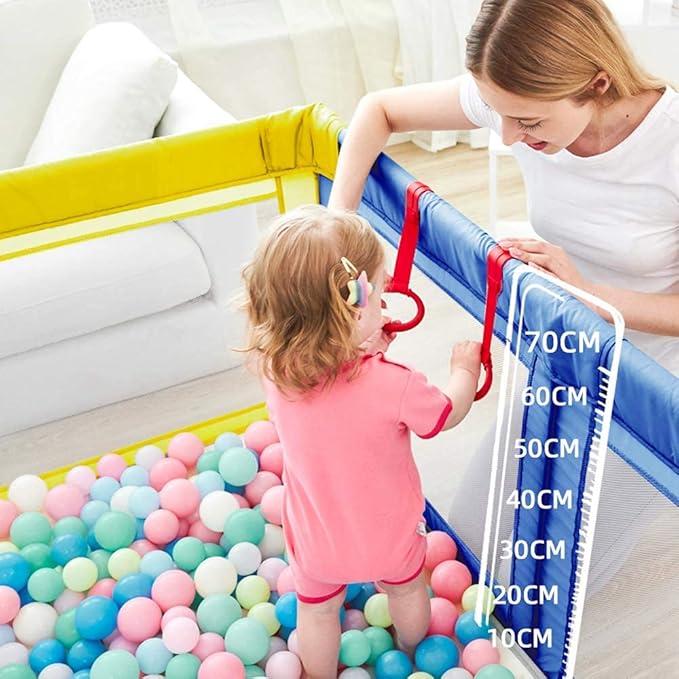 Baby Pull up Rings Playpen,Walking Exercises Assistant Stand Up Rings for Infant Toddler Baby Playpen 4 PCS