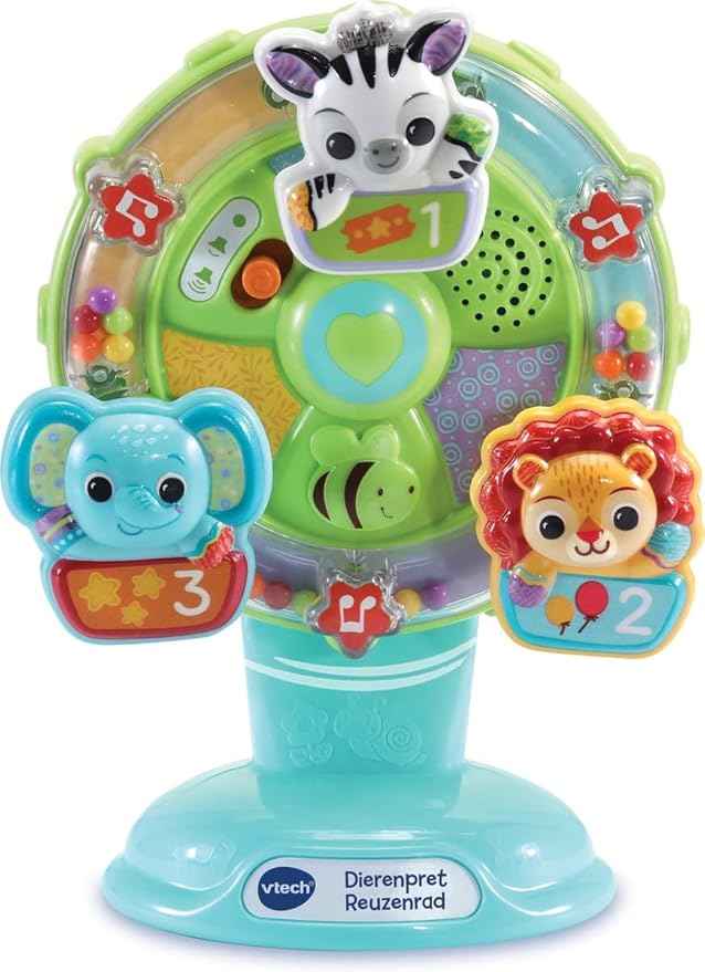 VTech 80-165962 Baby Animal Fun Ferris Wheel Activity-Center - Interactive Toy - 3 Flashing Keys - 6 to 36 Months