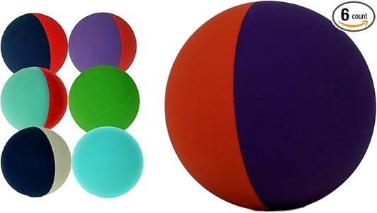 JA-RU High Bounce Balls 2.2 Inch (6 Units) – Assorted Multicolor Large Bouncy Balls for Kids, Stress Relief Toy, Birthday Party Favors, Classroom Prizes, & Goodie Bag Stuffers. 990-6p.