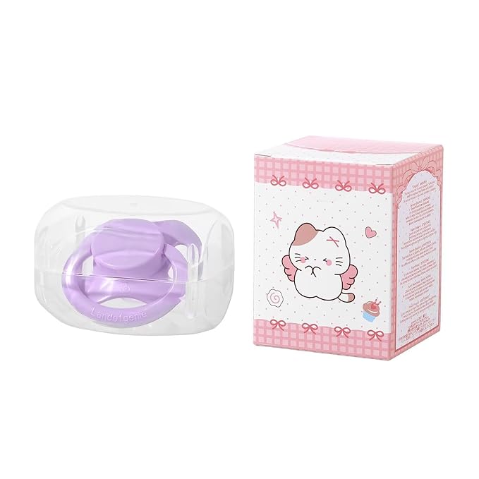 Landofgenie Adult Size Large Shield Pacifiers Bone Shaped Cutie Pacifier Purple