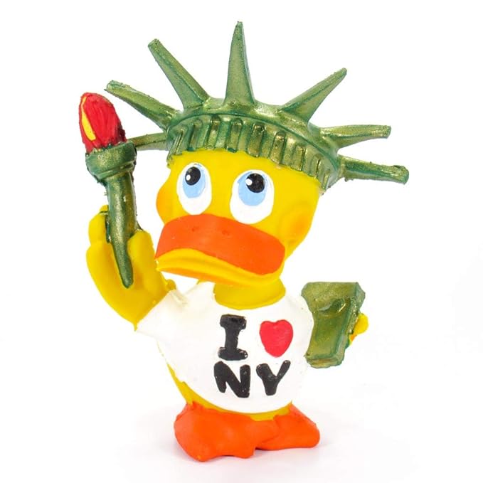 I Love New York Rubber Duck Bath Toy | All Natural, Organic, Eco Friendly, Squeaker | Imported from Barcelona, Spain