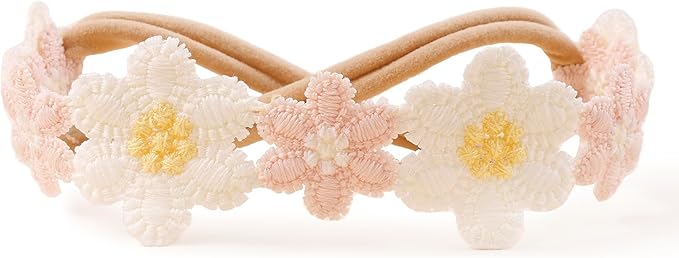 Baby Girls Headband & Socks Set, Cute Socks with Flower Hair Bows Baby Accessories Gifts for Newborn Infant Toddler
