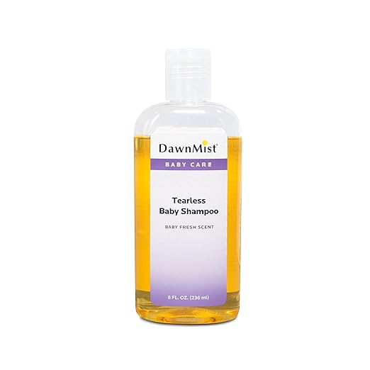 Dukal Dawn Mist Tearless Baby Shampoo with Dispensing Cap, 8 oz. Bottle (Pack of 48)