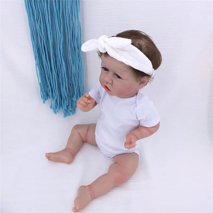 Sugarmelon Original Cotton Gauze Headband for Newborn Toddler Infant Baby Girl Kids Muslin Cotton Hair Bow Headbands Turban Elastic Hair Bands (2 pcs 029 White)