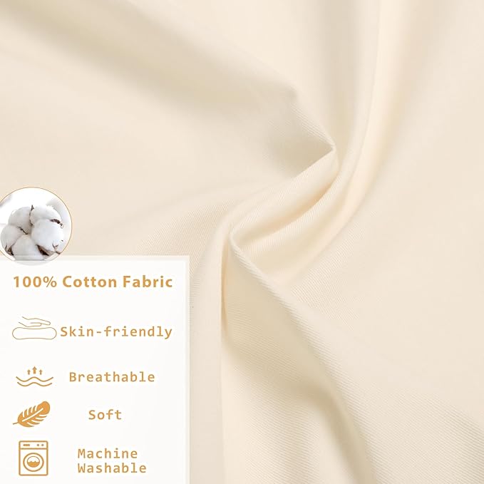 Hooyax Baby Lounger Cover Only, 100% Cotton Newborn Nest Cover, Soft Portable Baby Nest Replacement Cover for Boys Girls, Breathable Infant Lounger Covers, Baby Essential (Beige)