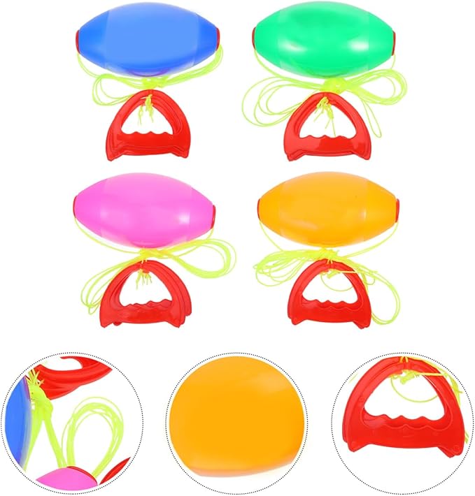 ibasenice Lala Ball Toys - 4Pcs Colorful Interactive Pulling Balls for Kids Enhance Coordination and Fitness Perfect for Outdoor Play and Family Fun