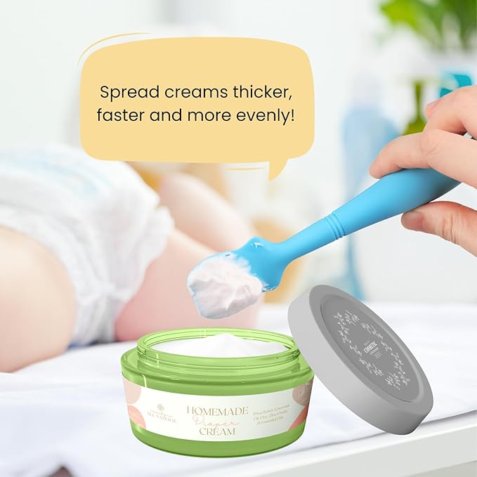 3 Pack Baby Diaper Cream Brush, Diaper Cream Spatula Applicator Silicone Baby Butt Paste Spatula for Babies, Newborn (3Packs, Color 1)