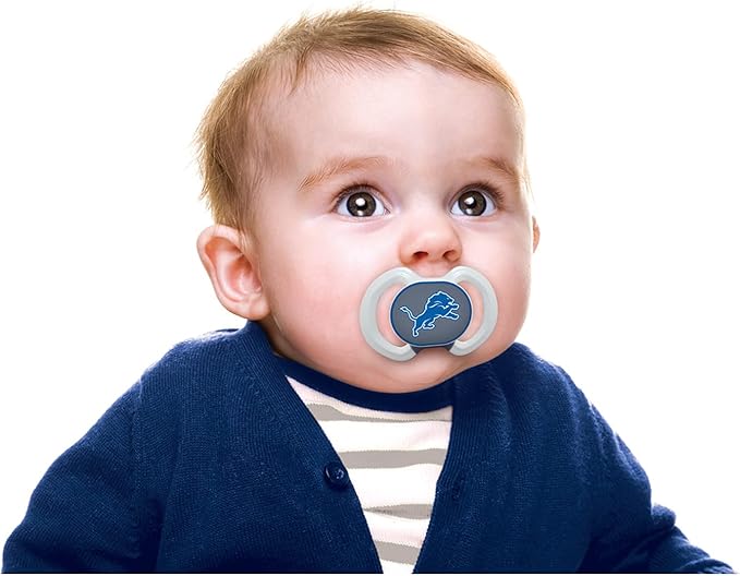 BabyFanatic Pacifier 2-Pack - NFL Detroit Lions - Officially Licensed League Gear