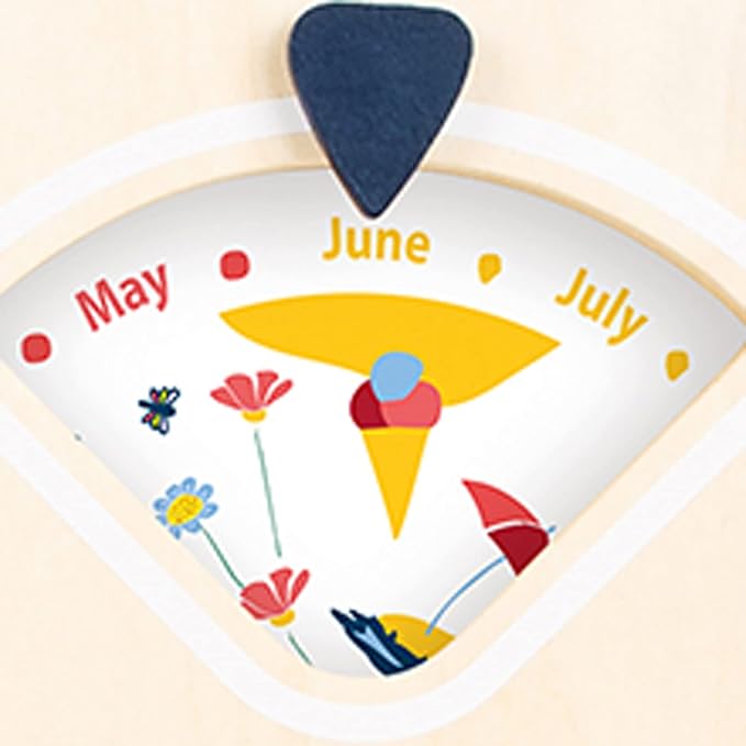 Small Foot 11625 Board Educate Made of FSC-Certified Wood, Learn time, Weather, Days, & Much More, Ages 3+ Toys
