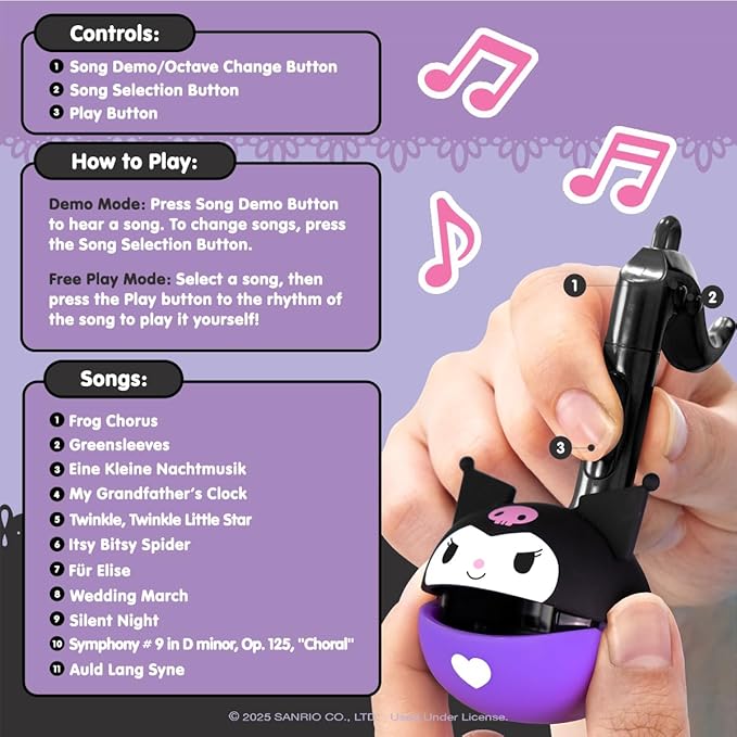 Otamatone Melody Hello Kitty and Friends Electronic Portable Music Instrument/Synthesizer Toy from Japan by Maywa Denki [English Instructions] - Kuromi