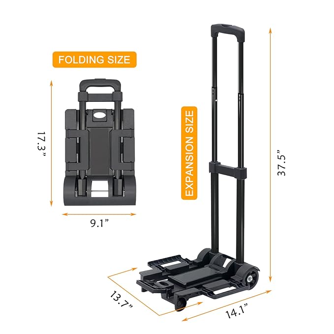 Car Seat Stroller, Car Seat Carrier for Airport with Wheels and Compact Fold, Foldable Carseat Travel Cart with Belt