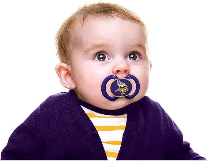 Baby Fanatic Pacifier 2-Pack - NFL Minnesota Vikings - Officially Licensed League Gear
