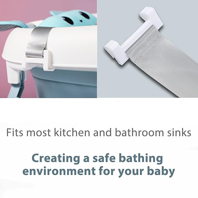 Baby Bath Tub Pad, Adjust Strap Soft Floating Tub Pillow Sink Bath Cushion, Give Baby Extra Support and Comfort While Bathing (1)