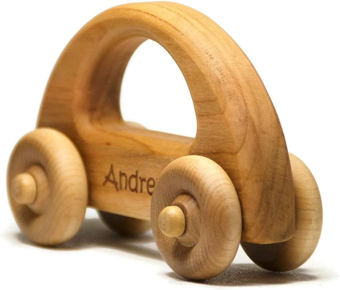 Wooden Toy Car – Handmade Natural Wood Push Car for Toddlers & Kids, Classic Gift Toy for Everyday Play