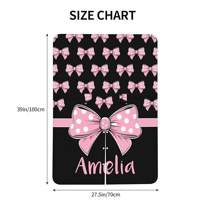 Personalised Bows Baby Car Seat Cover for Girls, Customized Carseat Covers with Name for Infant, Windproof Sun Protection Baby Carseat Canopy, Multi-use Nursing Breastfeeding Covers