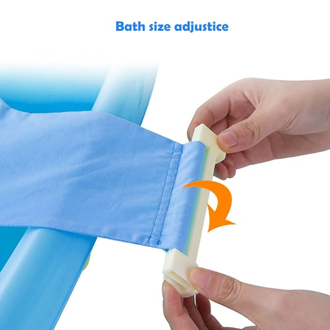 Topwon Baby Bath Seat Non-Slip Newborn Baby Bathtub Support Seat, Adjustable Versatile, Keep Baby Safe, Blue