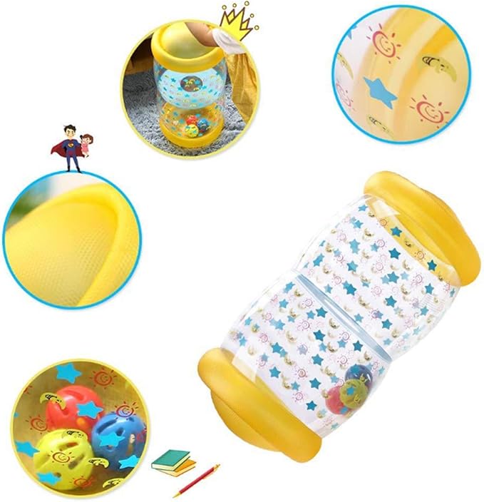 Baby Crawling Toy Fitness Toys Exercise Your Baby's Hearing and Touch Exercise Your Baby's Muscles and Coordination (Yellow)