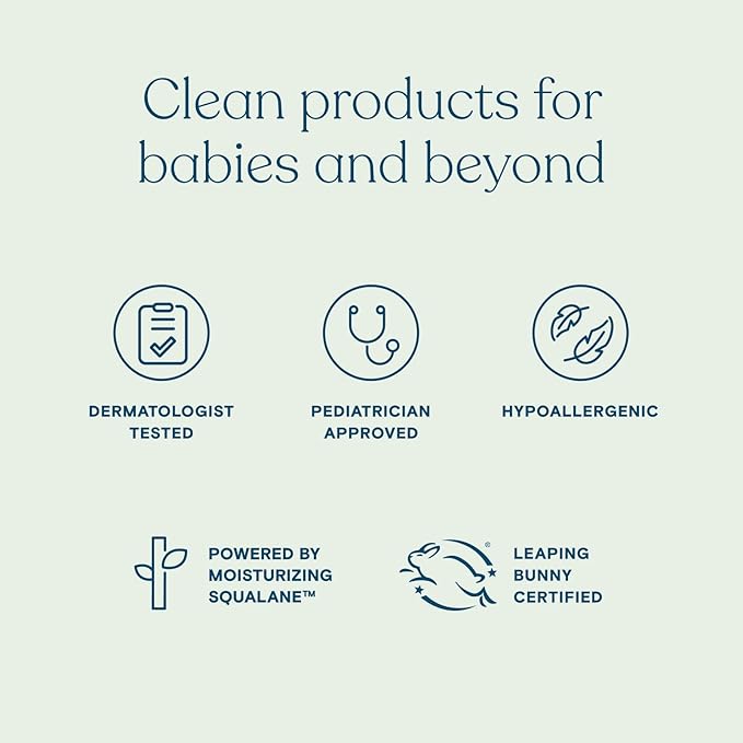Pipette Baby Oil - Nurture, Moisturize Baby Skin, Vitamin E, Sensitive, Dry Skin, Fragrance Free with Renewable Plant-Derived Squalane, 4.5 fl oz