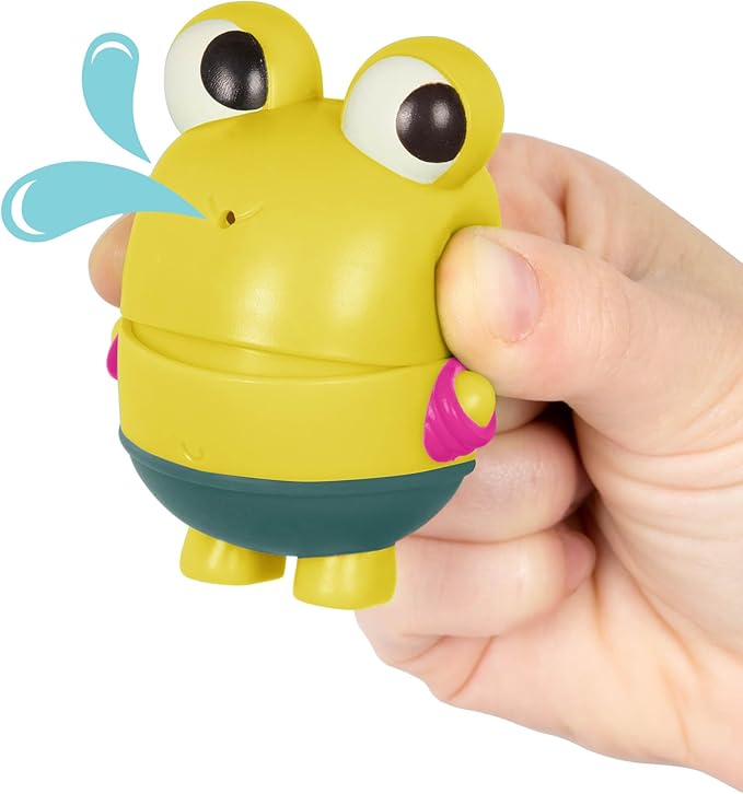 B. toys – Animal Bath Toys – Waterproof Bath Book – Light – up Whale & Color Changing Frog Squirt – Bath time Playset – 6+ Months – Glow & Splash, Tub Time Book