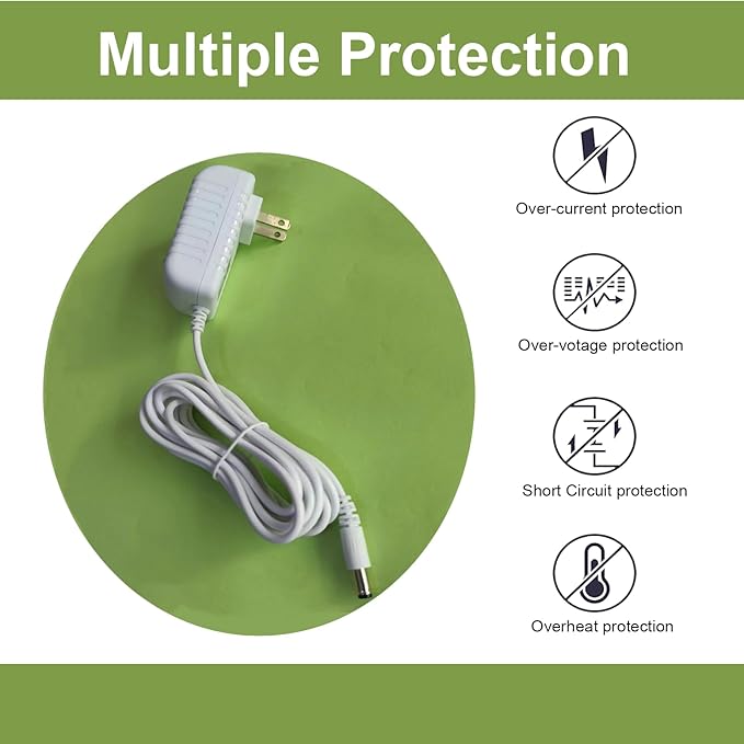 Charger Compatible with Fisher Price, Ingenuity Swing, 6V AC Adapter for Snugapuppy Power Cord Replacement