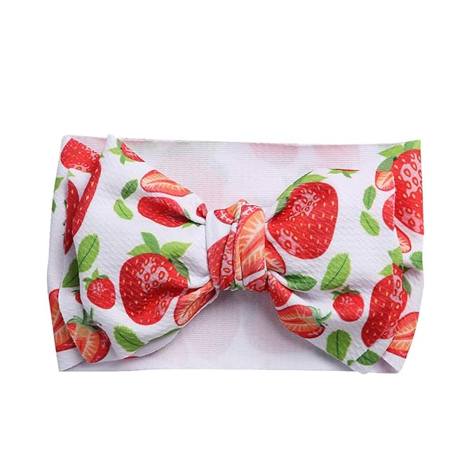 KIDOCHEESE Oversized Headbands with Large Hair Bows, Elastic Nylon Hairbands and Head Wraps for Baby Girls, Newborns, Infants, and Toddlers