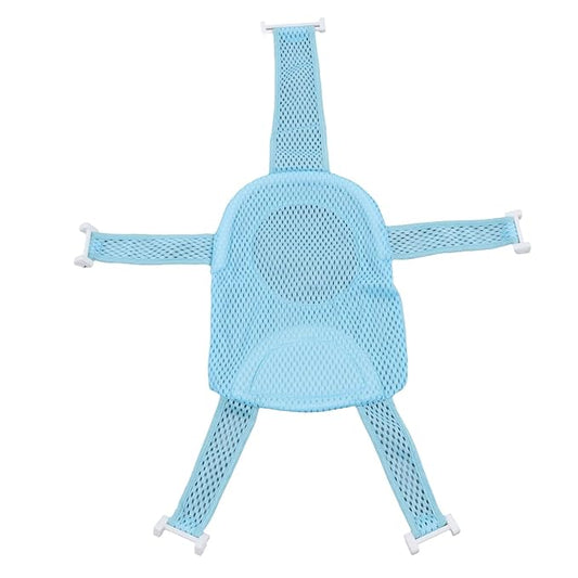 Baby Bath Seat for Newborns and Infants, Adjustable Bathtub Sling with Mesh Support Net, Blue