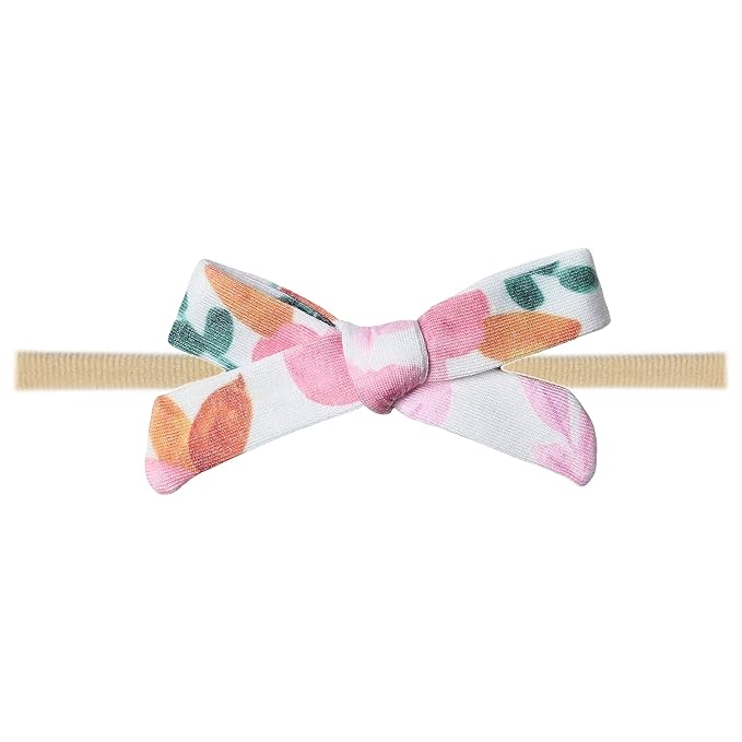 Copper Pearl Ribbon Baby Bow Siena