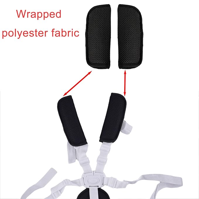 2 Pack Car Seat Strap Covers,Seat Neck Strap Covers for Car,Universal Seat Belt Covers,Car Seat Straps Shoulder Pads for Baby Kids