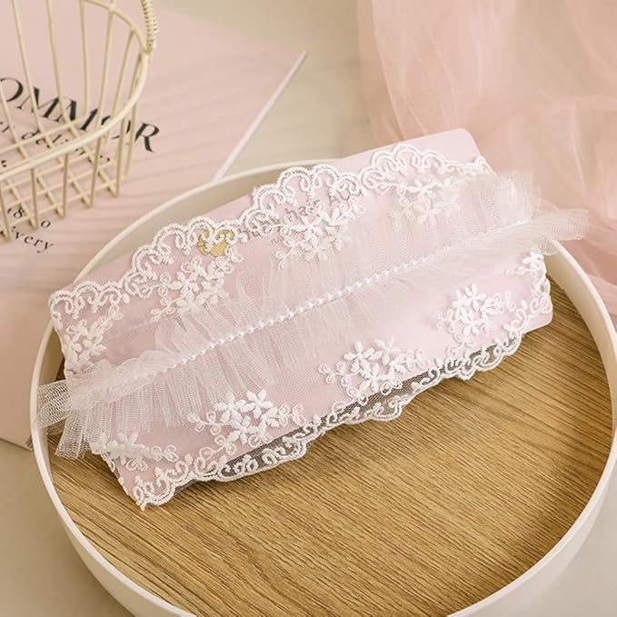Baby Girls Headband Lacy Bow Pearl Wide Hair Band Turban for Infants Newborn Toddler Floral Ivory Elastic Head Wrap Breathable Sun Bonnet Hair Accessories (White A)