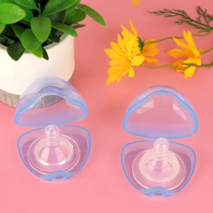 Accmor Pacifier Case, Pacifier Holder Case, Pacifier Container for Travel, BPA Free,Transparent Blue, 3 Pack