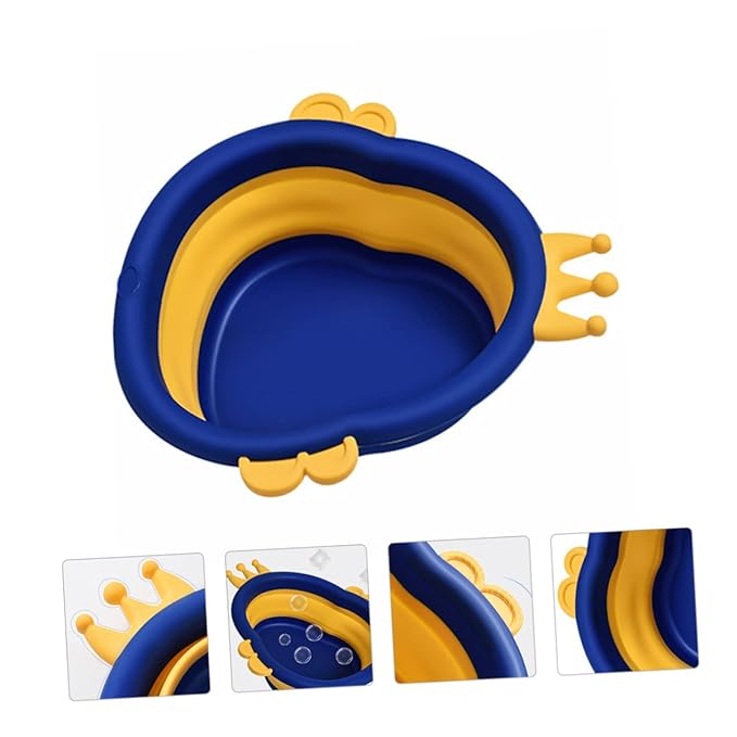 VANZACK Collapsible Baby Face Basin for Kids Cute Cartoon Design Portable PP Washbasin for Bath Time and Infants