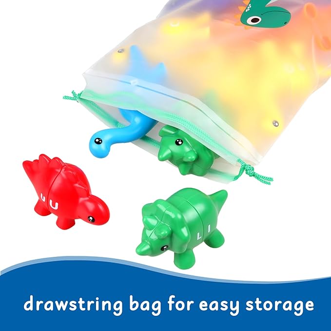 Anzimo Toddler Dinosaur Montessori Toys for 1 2 3 4 Year Old Boy Girl Birthday Gift - Kids Preschool Learning Activities Educational Travel Outdoor Sensory Toys for Toddlers 1-3