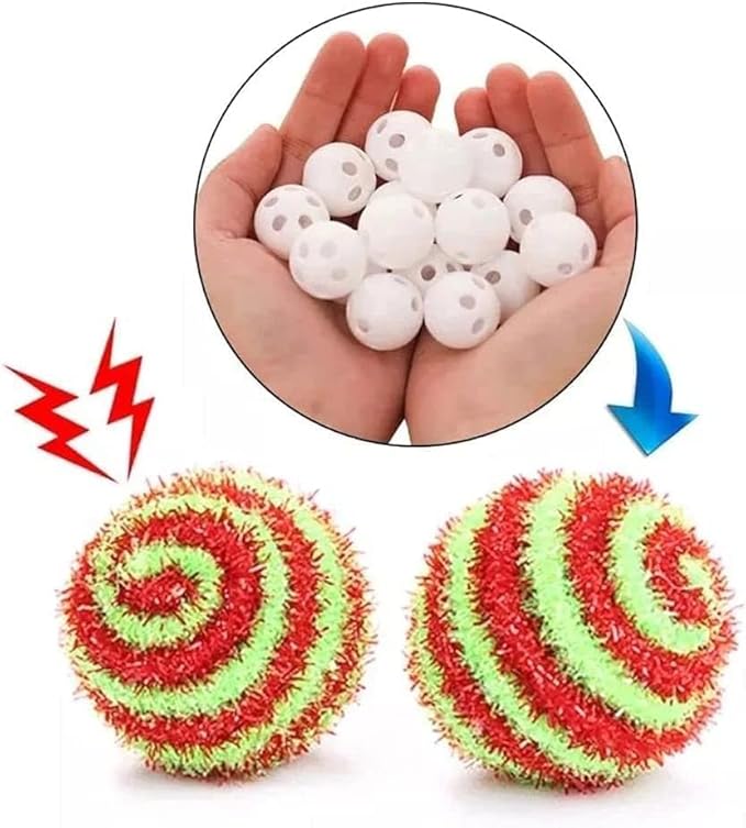 Jowxsx 10 Pcs Rattle Balls Inserts Rattle Box Repair Doll Noise Maker Noise Maker Insert Rattle Toy for Animal Puppet Doll Baby Pet Toy